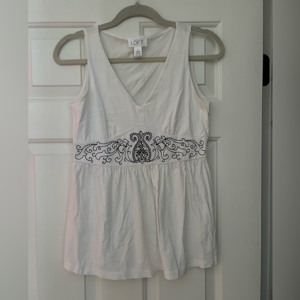 Loft small fancy tank embroidered